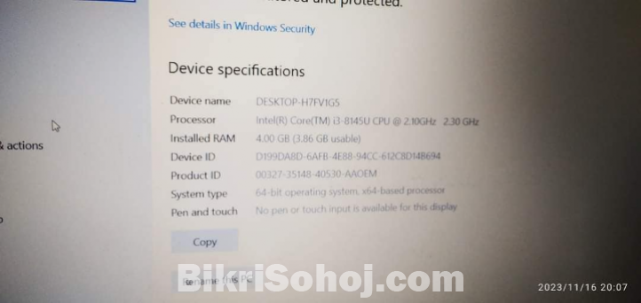 আসুস ল্যাপটপ nvm 128gb hdd 1tb সেল দিব